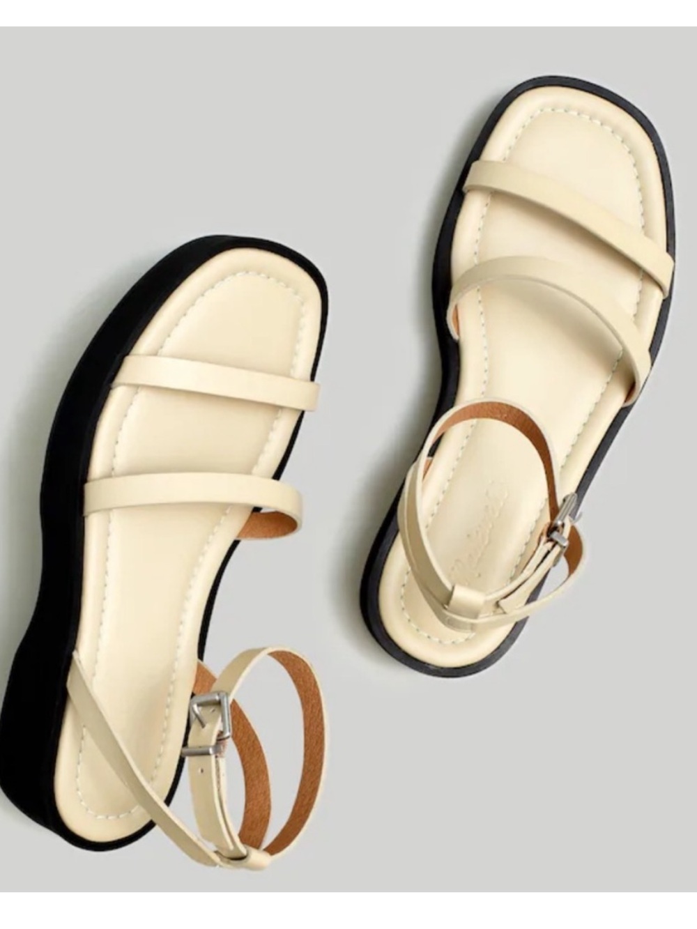 Madewell NWOT Birdie Double Strap Platform Sandal Sz 8 - Picture 4 of 8